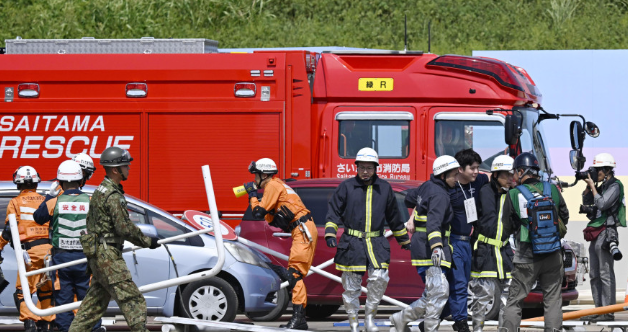 日本首都圈多部门联合举行设想大地震的防灾训练