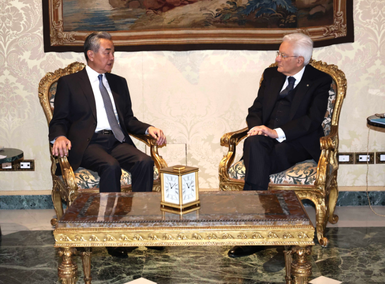 意大利总统马塔雷拉会见王毅