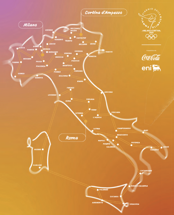 米兰冬奥会火炬开始在意大利传递