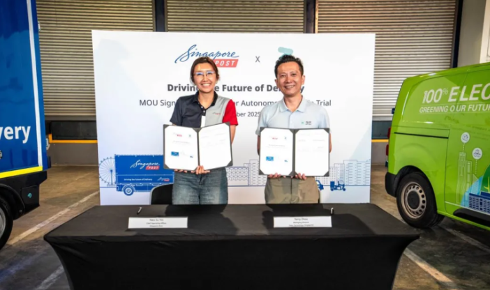 九识智能与新加坡邮政正式签署战略合作备忘录